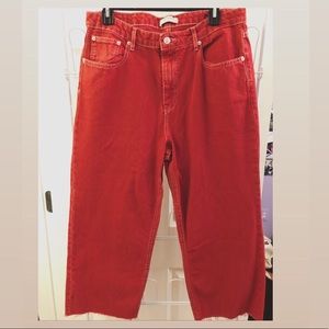 Tomato red Zara jeans